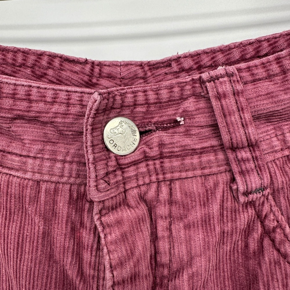 Vintage Jordache Burgundy Corduroy High Waisted Pants Size 28 Cotton 90s Retro - Picture 5 of 10